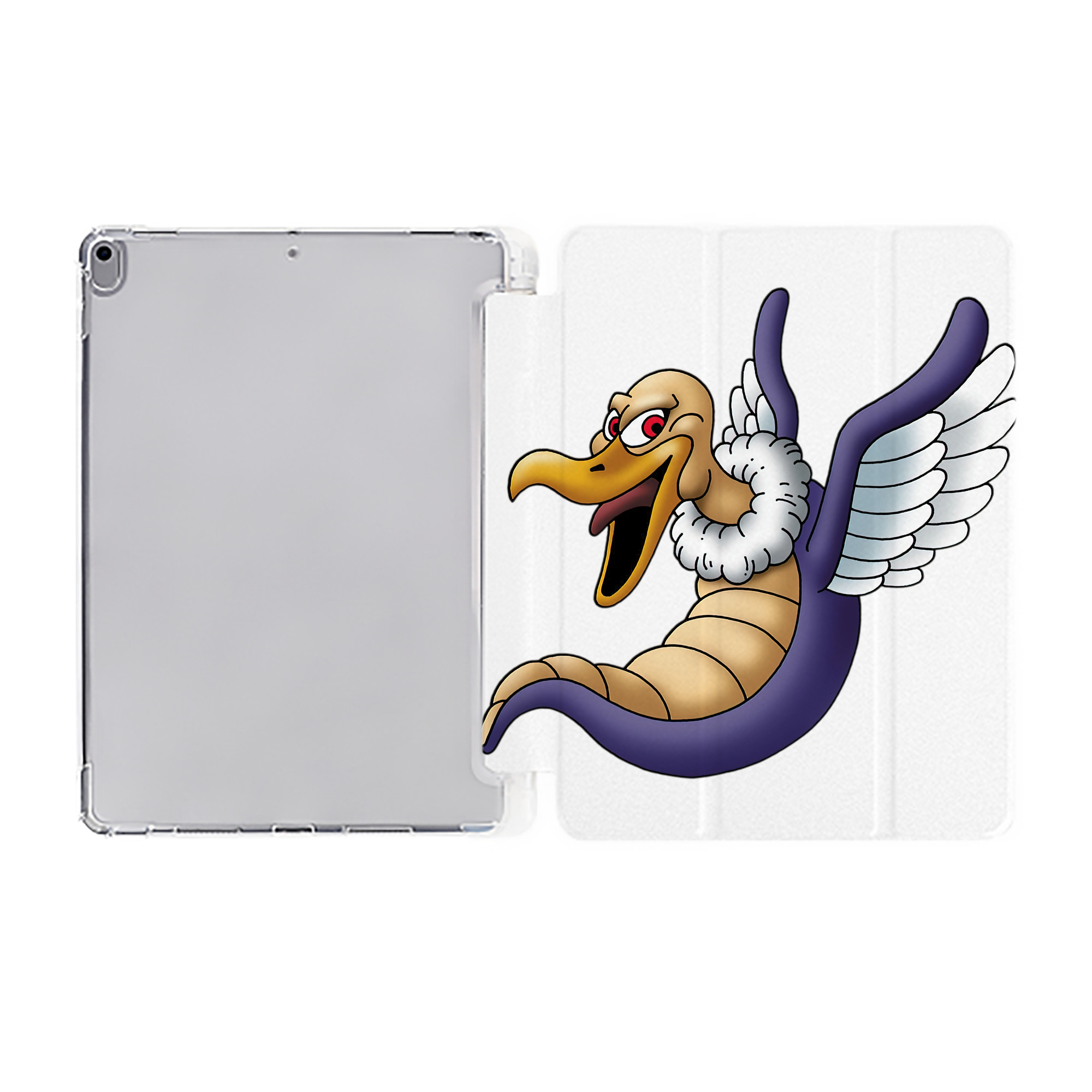 （画像用） ドラゴンクエスト Doragon Kuesuto Dragon Quest IPad ケース ペン収納付き 三つ折りスタンド PUレザー×シリコン 対応機種9.5/10.5/10.9インチ